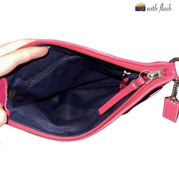 COACH Y2K pink leather "ashley" pleated swingpack small crossbody shoulder bag - Picture 3 of 4